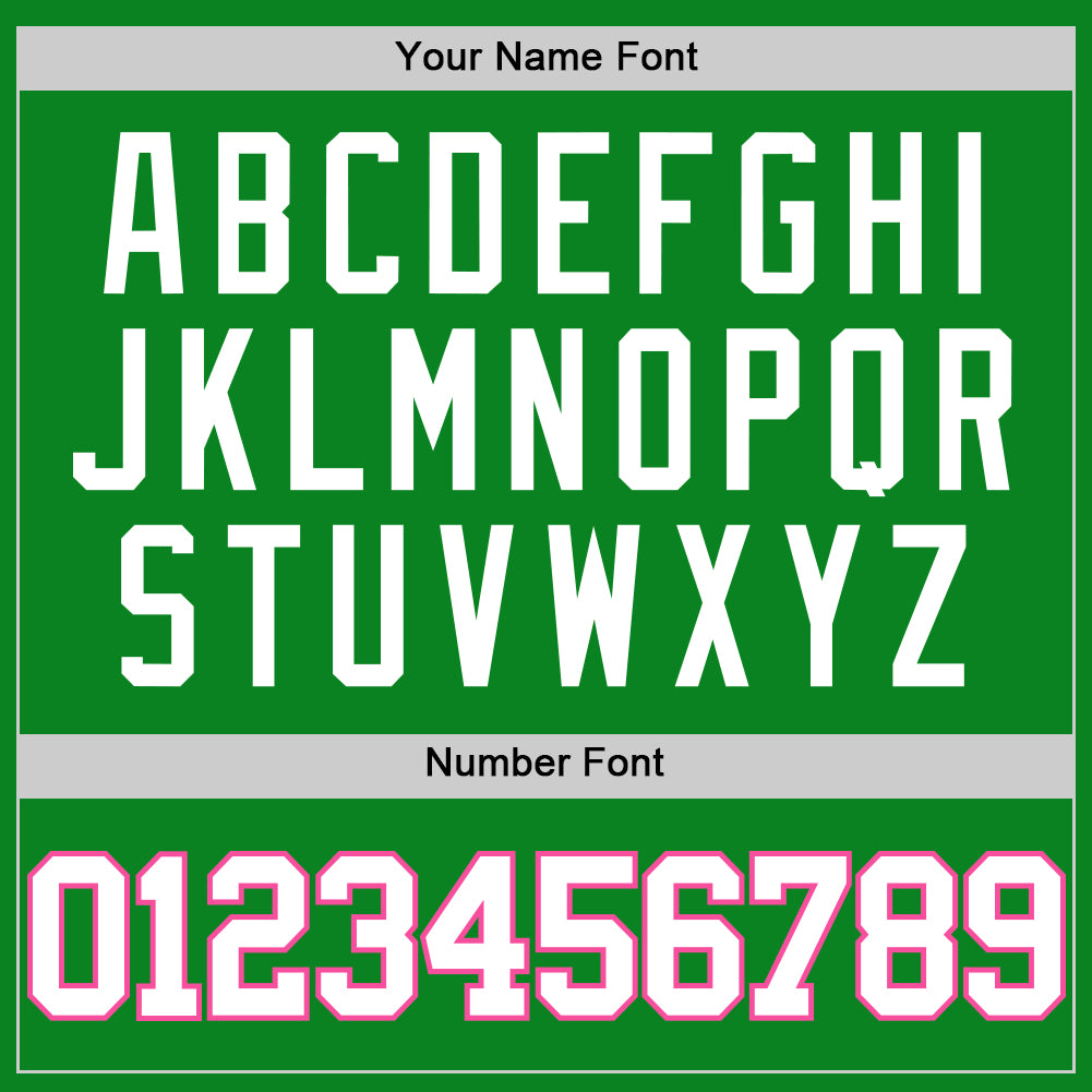 Custom Grass Green White-Pink Authentic Basketball Jersey