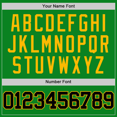 Custom Grass Green Black-Gold Authentic Basketball Jersey