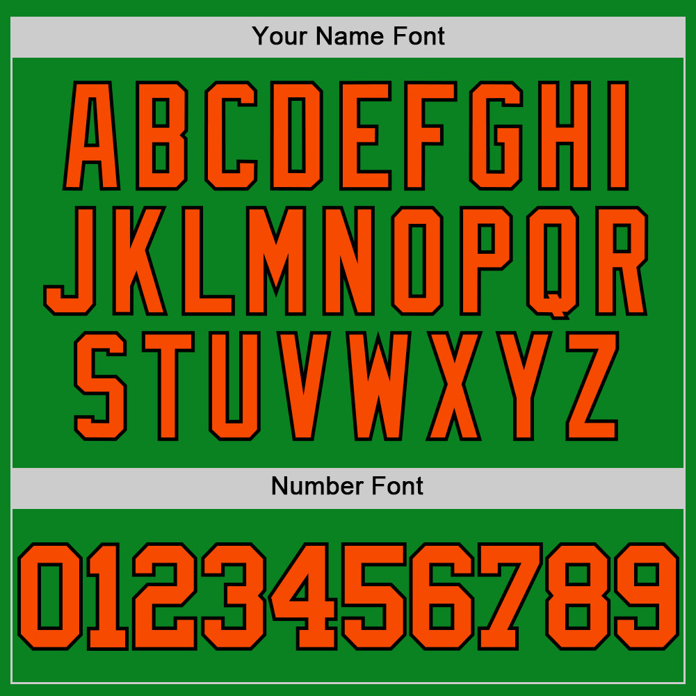 Custom Grass Green Orange-Black Authentic Basketball Jersey