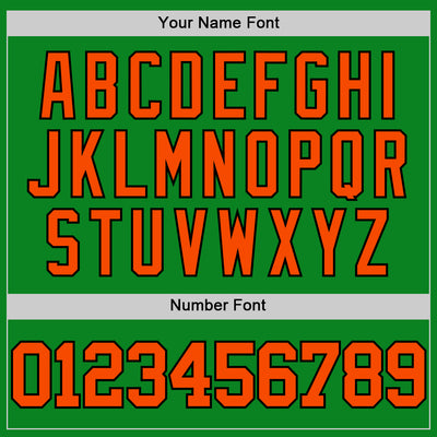 Custom Grass Green Orange-Black Authentic Basketball Jersey