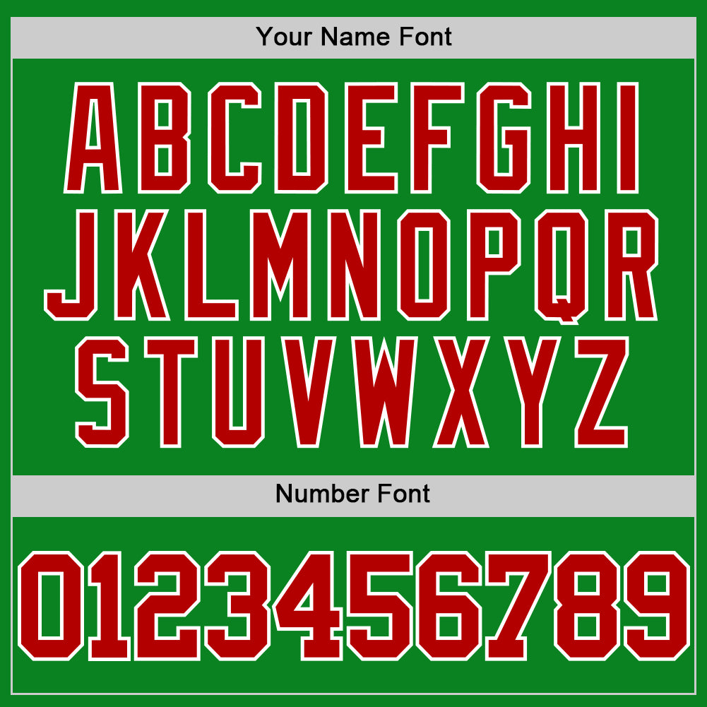 Custom Grass Green Red-White Authentic Basketball Jersey