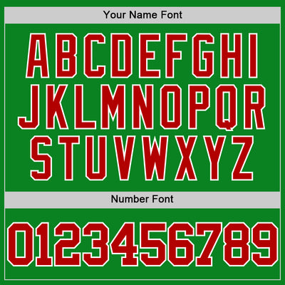 Custom Grass Green Red-White Authentic Basketball Jersey