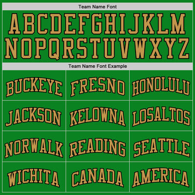 Custom Grass Green Old Gold-Black Authentic Basketball Jersey