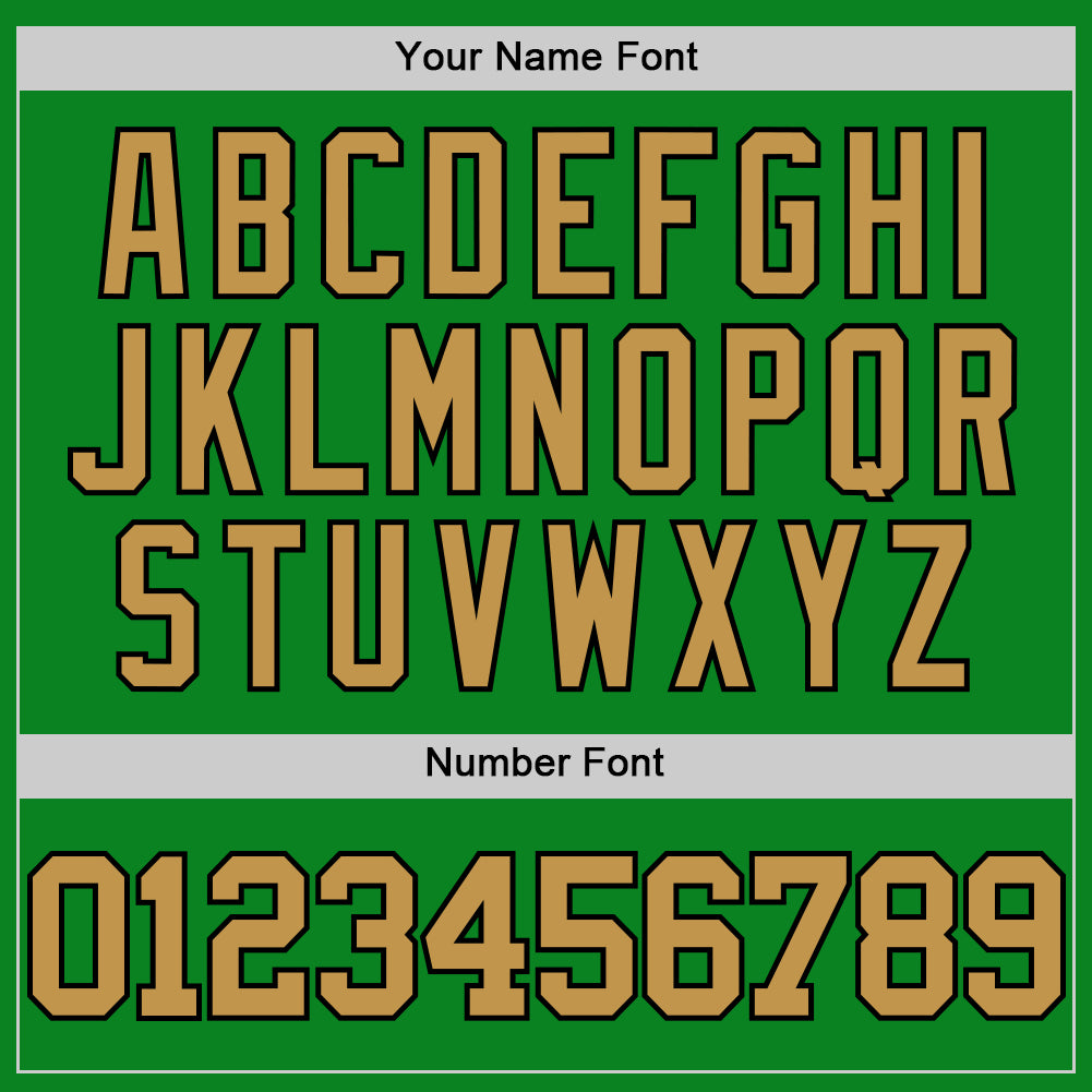 Custom Grass Green Old Gold-Black Authentic Basketball Jersey