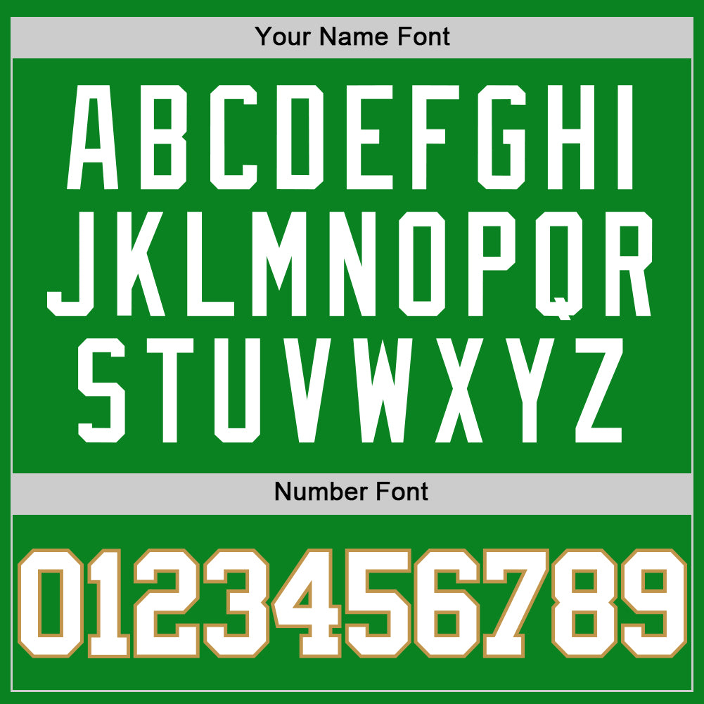 Custom Grass Green White-Old Gold Authentic Basketball Jersey