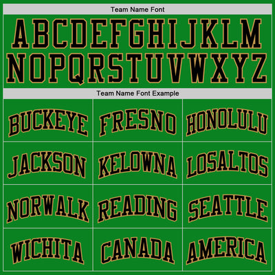 Custom Grass Green Black-Old Gold Authentic Basketball Jersey