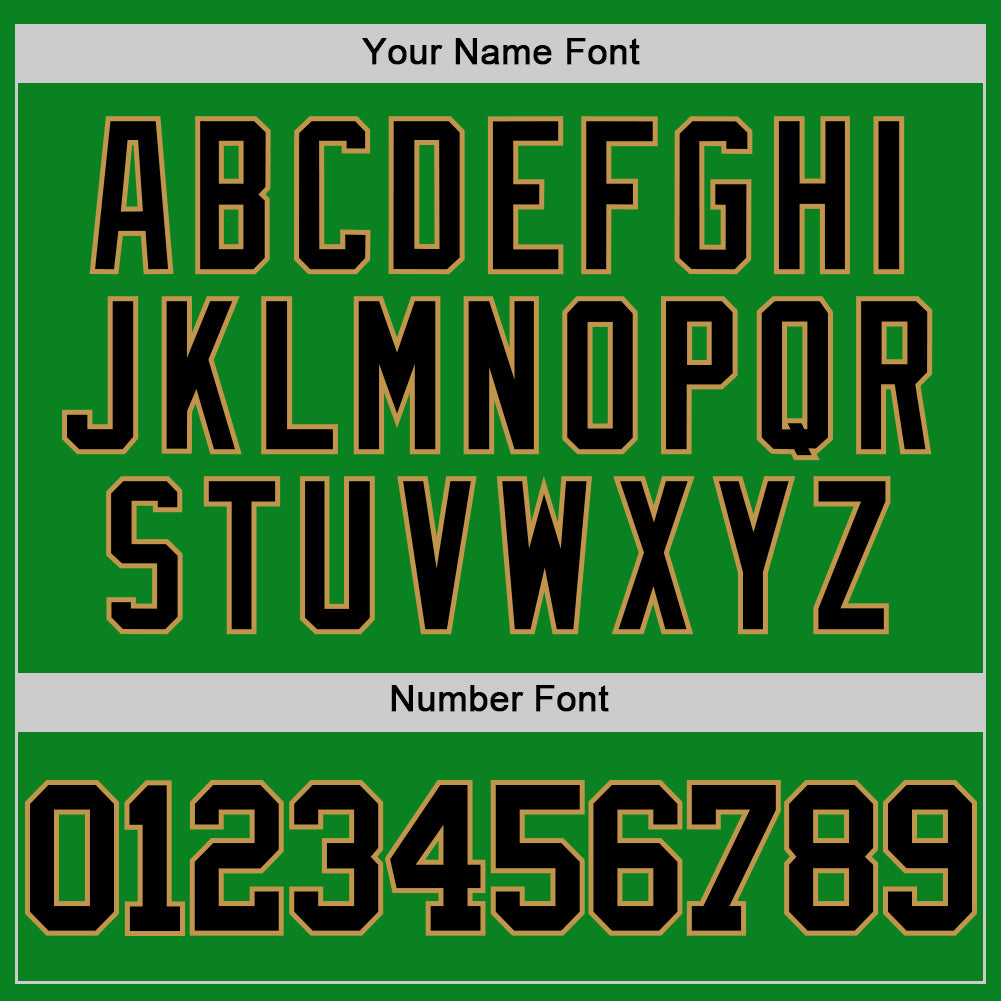 Custom Grass Green Black-Old Gold Authentic Basketball Jersey