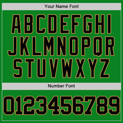 Custom Grass Green Black-Old Gold Authentic Basketball Jersey