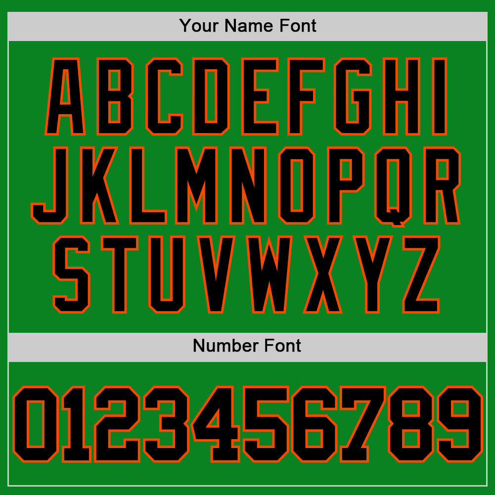 Custom Grass Green Black-Orange Authentic Basketball Jersey