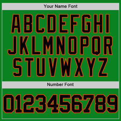 Custom Grass Green Black-Orange Authentic Basketball Jersey