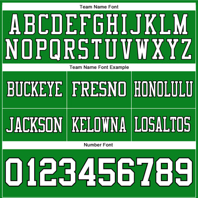 Custom Grass Green White-Black Authentic Football Jersey