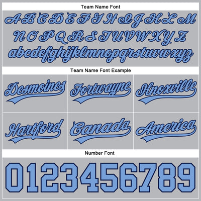 Custom Gray Light Blue-Navy Authentic Basketball Shorts