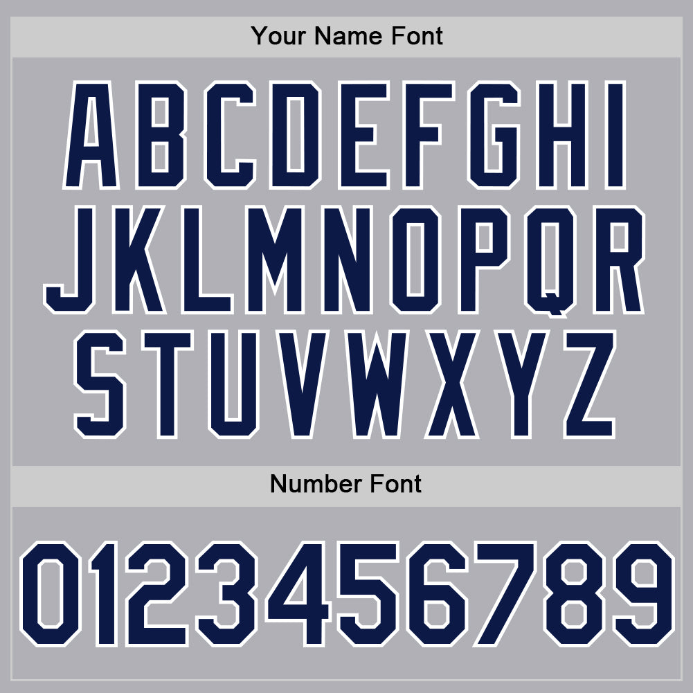 Custom Gray Navy-White Mesh Authentic Throwback Baseball Jersey