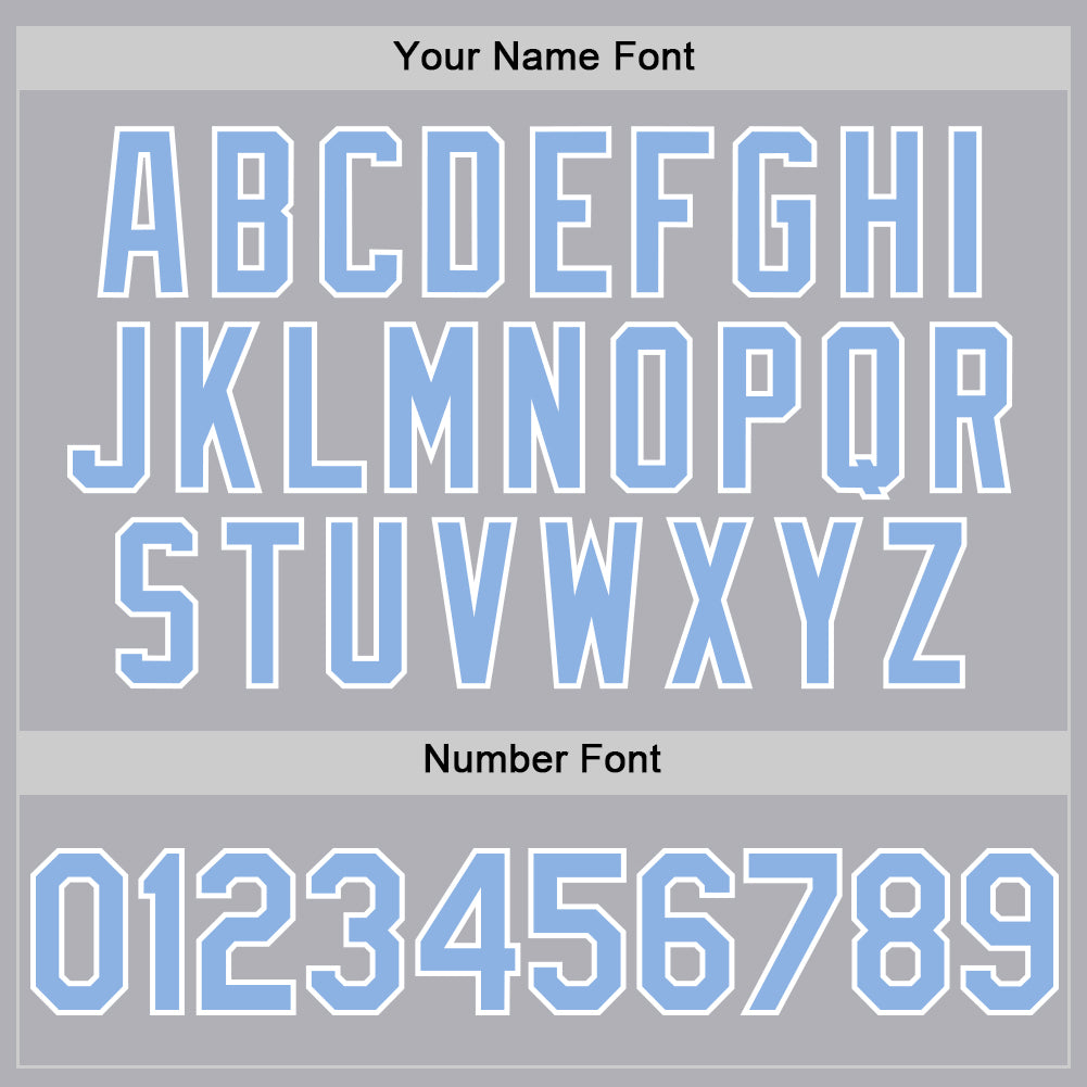 Custom Gray Light Blue-White Mesh Authentic Throwback Baseball Jersey