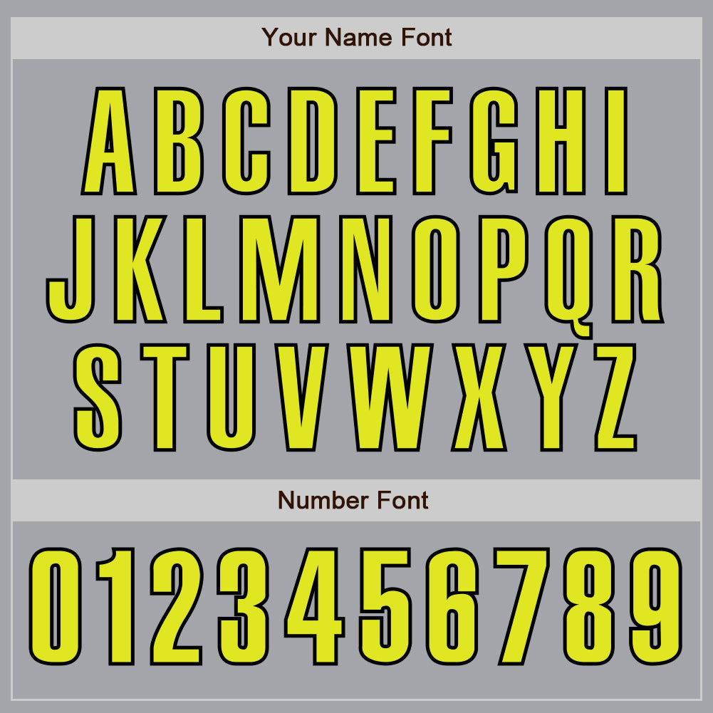 Custom Gray Neon Yellow-Black Authentic Baseball Jersey