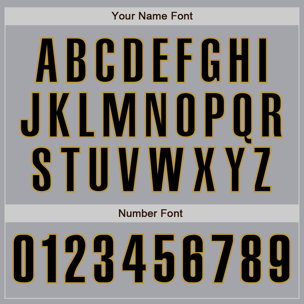 Custom Gray Black-Old Gold Authentic Baseball Jersey