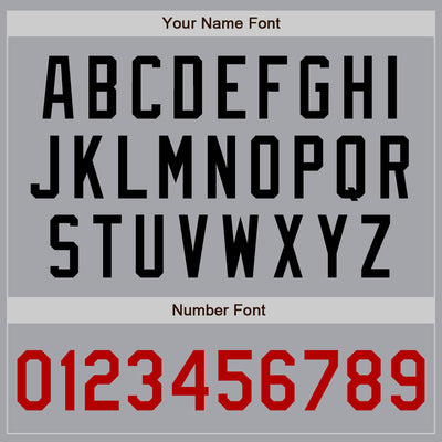 Custom Gray Black Pinstripe Red-White Authentic Baseball Jersey