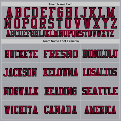 Custom Gray Maroon-Black Mesh Authentic Throwback Football Jersey