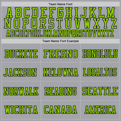 Custom Gray Neon Green-Black Mesh Authentic Throwback Football Jersey