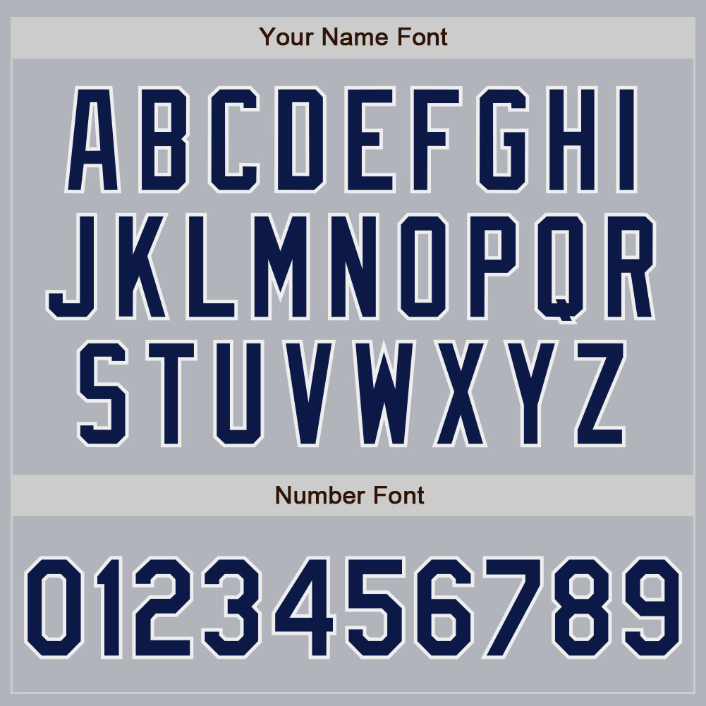 Custom Gray Navy-White Authentic Baseball Jersey