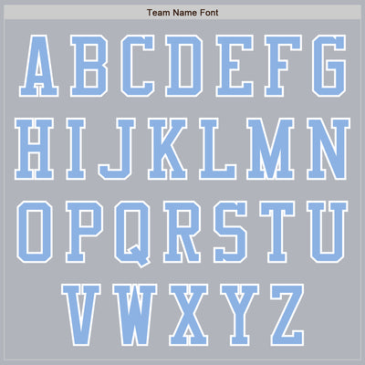 Custom Gray Light Blue-White Authentic Baseball Jersey