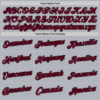 Custom Gray Maroon-Black Authentic Throwback Basketball Jersey