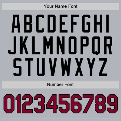 Custom Gray Maroon-Black Authentic Throwback Basketball Jersey