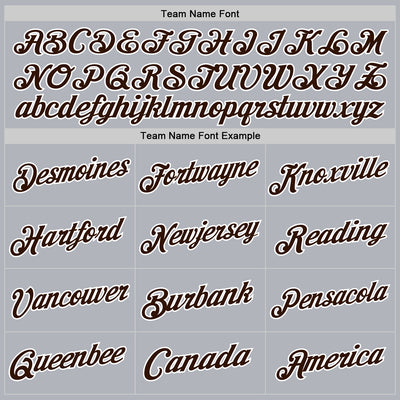 Custom Gray Brown-White Authentic Throwback Basketball Jersey