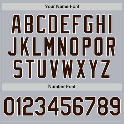 Custom Gray Brown-White Authentic Throwback Basketball Jersey