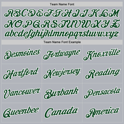 Custom Gray Green-White Authentic Throwback Basketball Jersey