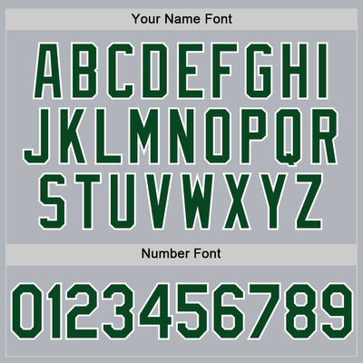 Custom Gray Green-White Authentic Throwback Basketball Jersey