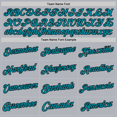 Custom Gray Teal-Black Authentic Throwback Basketball Jersey