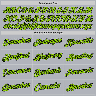 Custom Gray Neon Green-Black Authentic Throwback Basketball Jersey