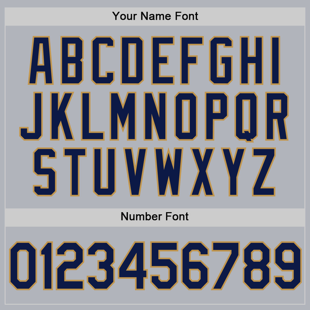 Custom Gray Navy-Old Gold Authentic Throwback Basketball Jersey