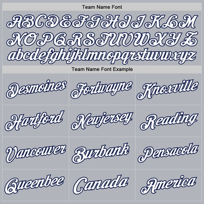 Custom Gray White-Navy Authentic Throwback Basketball Jersey