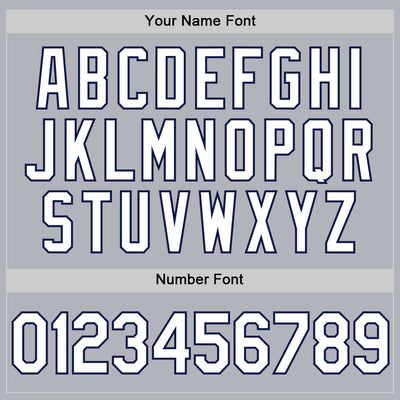 Custom Gray White-Navy Authentic Throwback Basketball Jersey