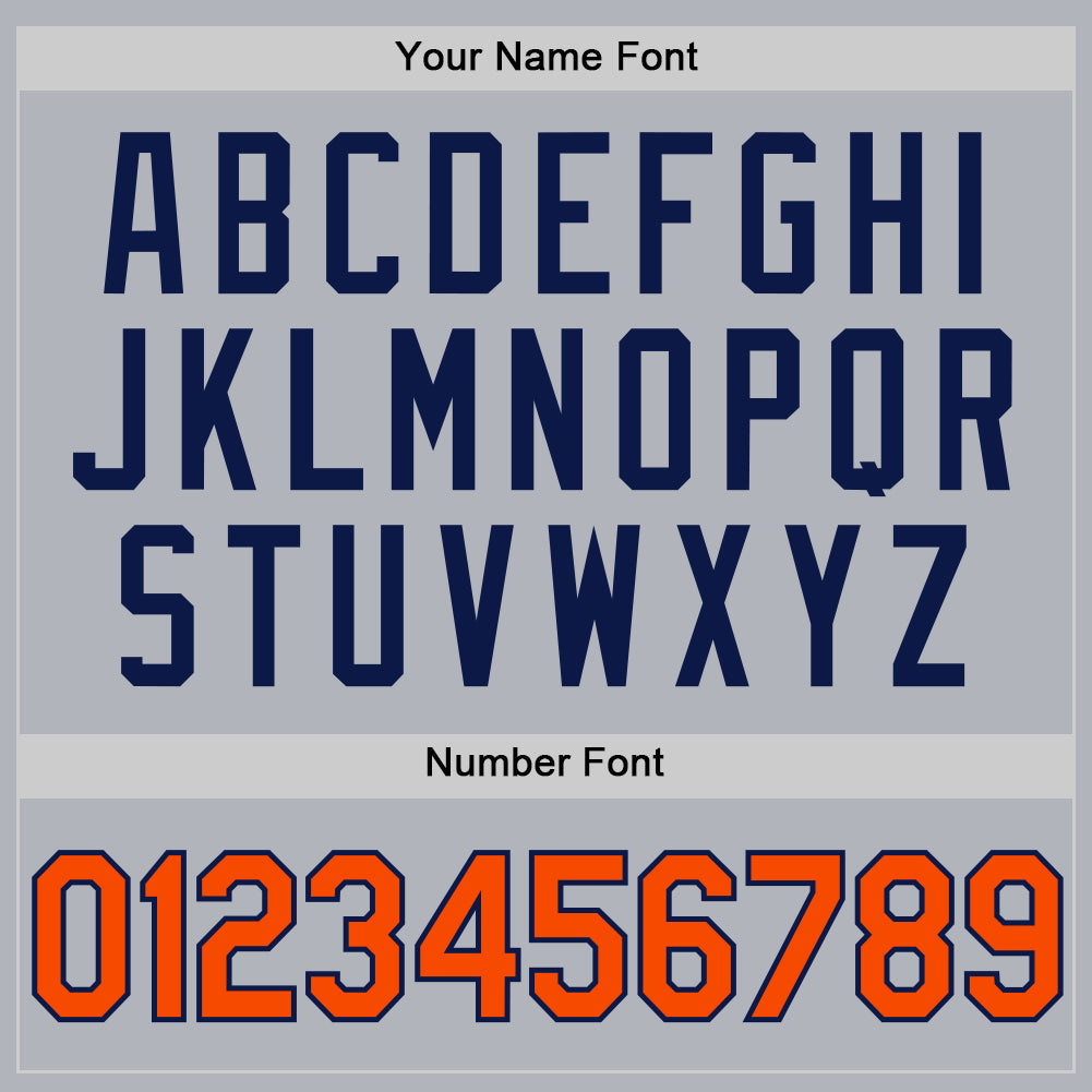 Custom Gray Orange-Navy Authentic Throwback Basketball Jersey