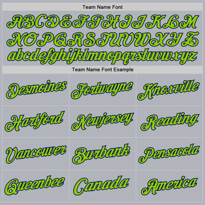 Custom Gray Neon Green-Navy Authentic Throwback Basketball Jersey