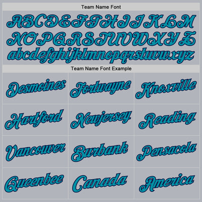 Custom Gray Teal-Navy Authentic Throwback Basketball Jersey