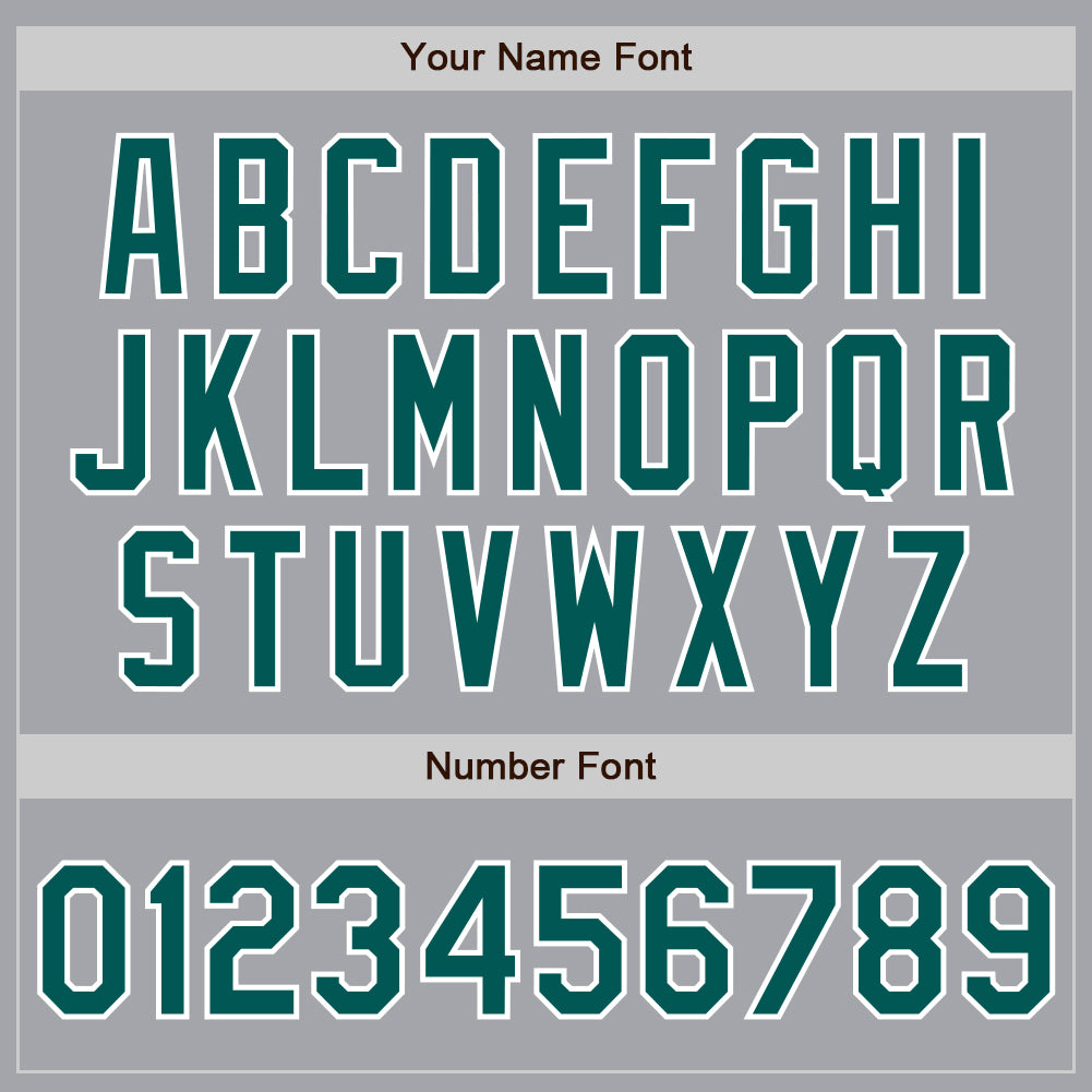 Custom Gray Midnight Green White-Red Authentic Baseball Jersey