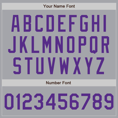 Custom Gray Purple Authentic Baseball Jersey