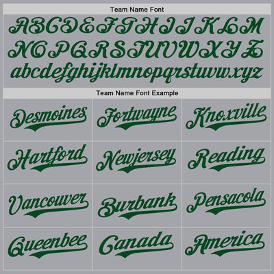 Custom Gray Green Authentic Baseball Jersey