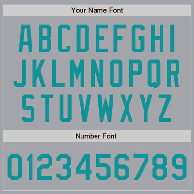 Custom Gray Teal Authentic Baseball Jersey