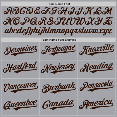 Custom Gray Brown Authentic Baseball Jersey