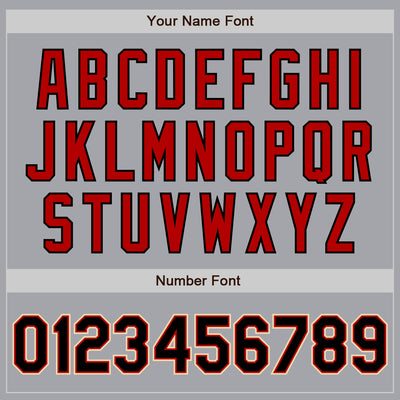 Custom Gray Black Pinstripe Red-Cream Authentic Baseball Jersey