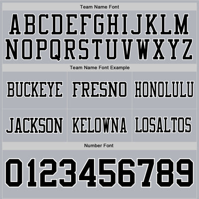 Custom Gray Black-White Authentic Football Jersey