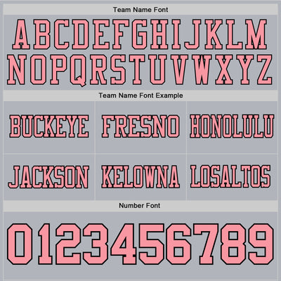 Custom Gray Medium Pink-Black Authentic Football Jersey