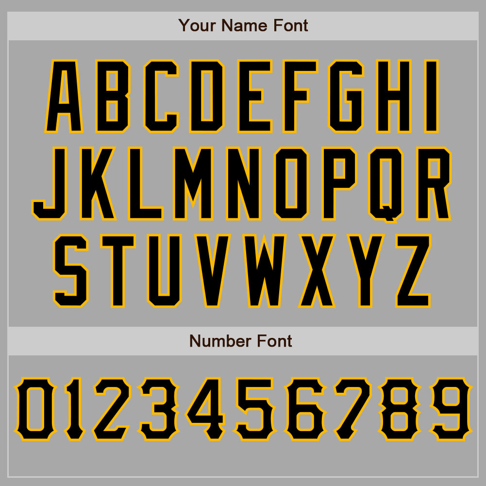 Custom Stitched Gray Black-Gold Baseball Pullover Sweatshirt Hoodie