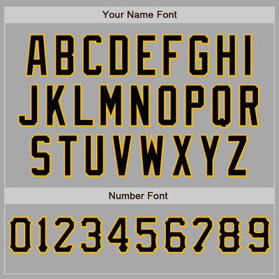 Custom Stitched Gray Black-Gold Baseball Pullover Sweatshirt Hoodie