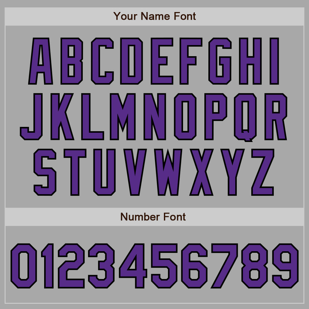 Custom Stitched Gray Purple-Black Baseball Pullover Sweatshirt Hoodie